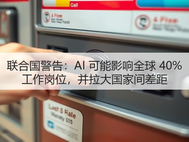 联合国警告:AI 可能影响全球 40% 工作岗位,并拉大国家间差距(图2) 联合国警告:AI 可能影响全球 40% 工作岗位,并拉大国家间差距(图2)