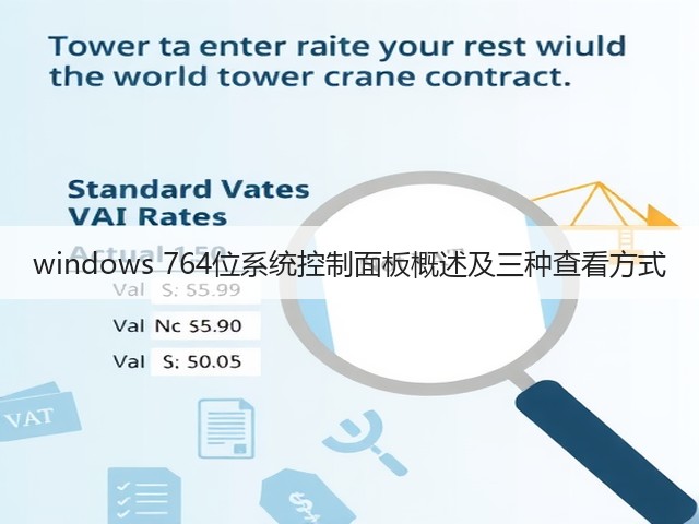 windows 764位系统控制面板概述及三种查看方式(图3)