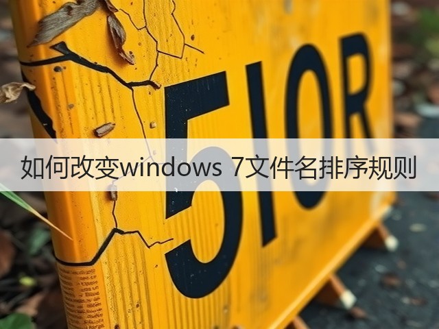 如何改变windows 7文件名排序规则(图2)