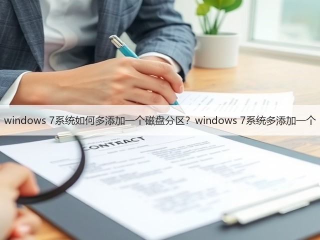 windows 7系统如何多添加一个磁盘分区?windows 7系统多添加一个(图2) windows 7系统如何多添加一个磁盘分区?windows 7系统多添加一个(图2)