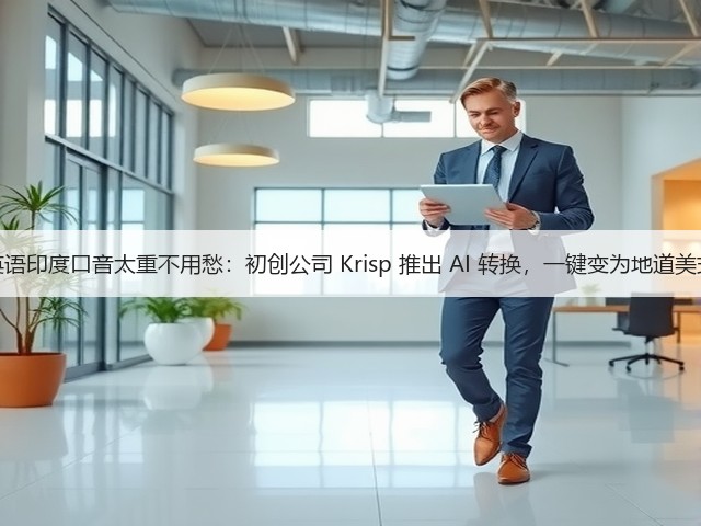英语印度口音太重不用愁:初创公司 Krisp 推出 AI 转换,一键变为地道美式(图1) 英语印度口音太重不用愁:初创公司 Krisp 推出 AI 转换,一键变为地道美式(图1)