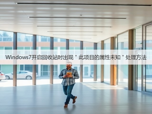 Windows7开启回收站时出现"此项目的属性未知"处理方法(图1) Windows7开启回收站时出现"此项目的属性未知"处理方法(图1)