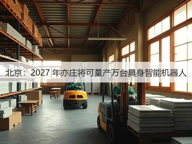 北京:2027 年亦庄将可量产万台具身智能机器人(图3) 北京:2027 年亦庄将可量产万台具身智能机器人(图3)