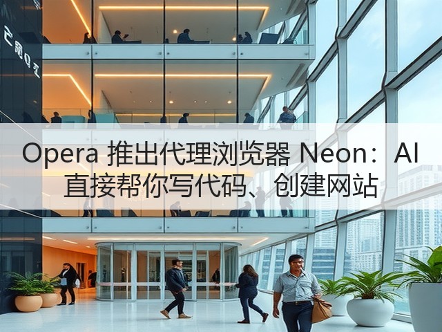 Opera 推出代理浏览器 Neon：AI 直接帮你写代码、创建网站(图2)