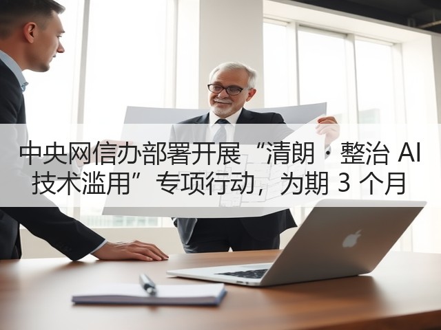 中央网信办部署开展“清朗・整治 AI 技术滥用”专项行动,为期 3 个月(图3) 中央网信办部署开展“清朗・整治 AI 技术滥用”专项行动,为期 3 个月(图3)