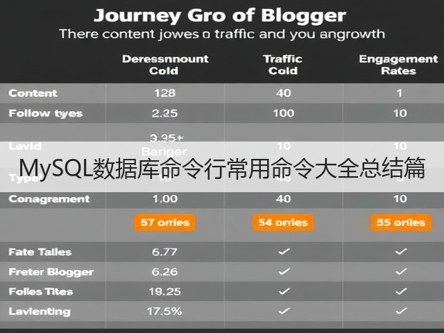 MySQL数据库命令行常用命令大全总结篇(图1) MySQL数据库命令行常用命令大全总结篇(图1)