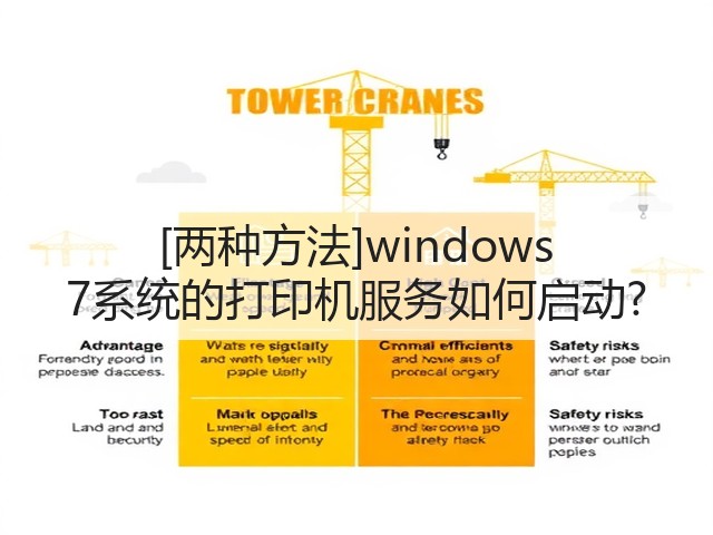 [两种方法]windows 7系统的打印机服务如何启动?(图1)