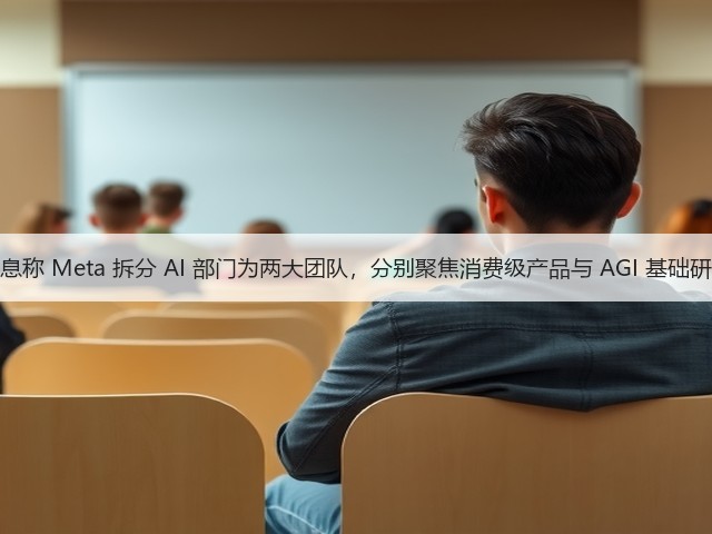 消息称 Meta 拆分 AI 部门为两大团队，分别聚焦消费级产品与 AGI 基础研究(图2)