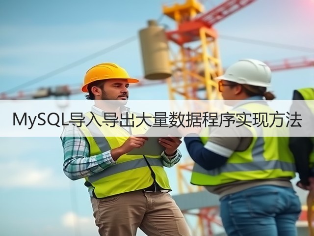 MySQL导入导出大量数据程序实现方法(图1) MySQL导入导出大量数据程序实现方法(图1)