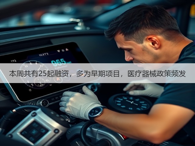 本周共有25起融资,多为早期项目,医疗器械政策频发(图1) 本周共有25起融资,多为早期项目,医疗器械政策频发(图1)