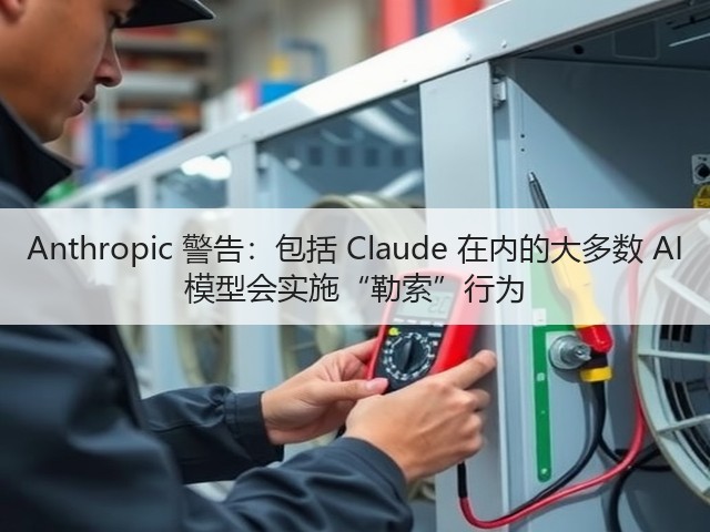 Anthropic 警告:包括 Claude 在内的大多数 AI 模型会实施“勒索”行为(图2) Anthropic 警告:包括 Claude 在内的大多数 AI 模型会实施“勒索”行为(图2)