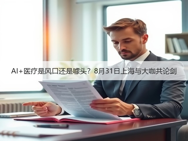 AI+医疗是风口还是噱头?8月31日上海与大咖共论剑(图3) AI+医疗是风口还是噱头?8月31日上海与大咖共论剑(图3)