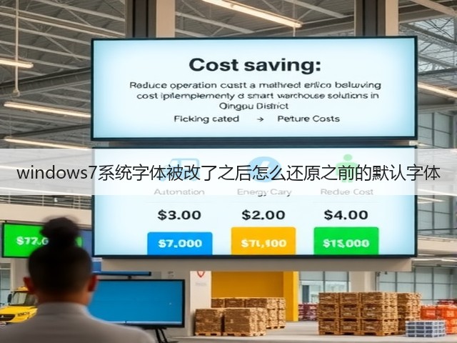 windows7系统字体被改了之后怎么还原之前的默认字体(图3)
