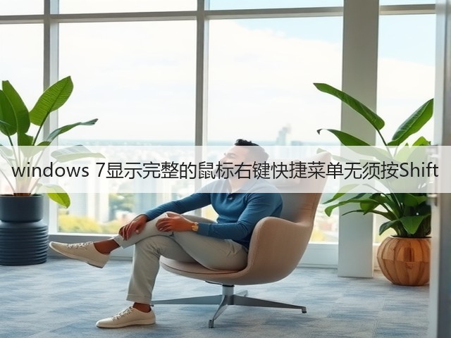 windows 7显示完整的鼠标右键快捷菜单无须按Shift(图3) windows 7显示完整的鼠标右键快捷菜单无须按Shift(图3)