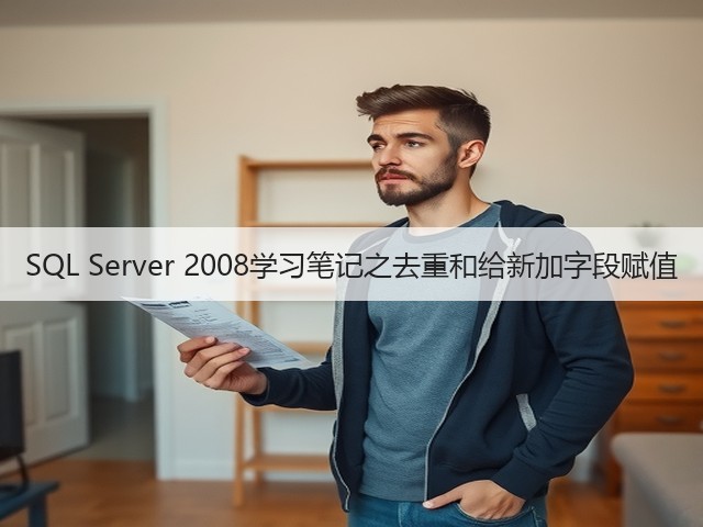 SQL Server 2008学习笔记之去重和给新加字段赋值(图1)