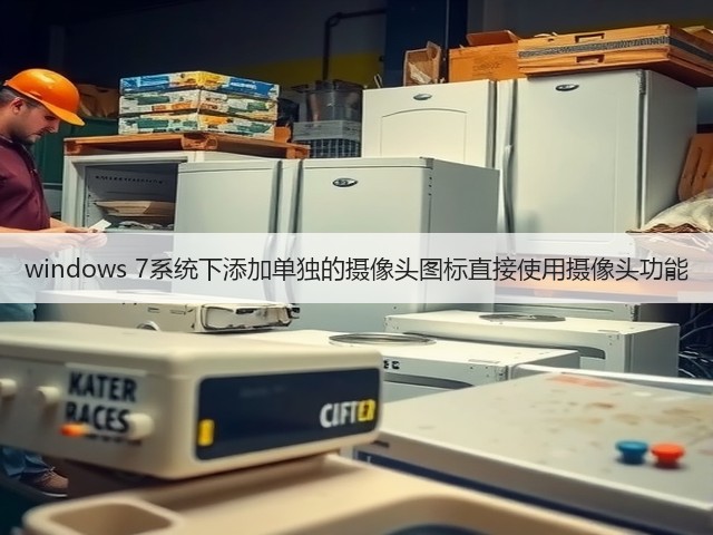 windows 7系统下添加单独的摄像头图标直接使用摄像头功能(图2)