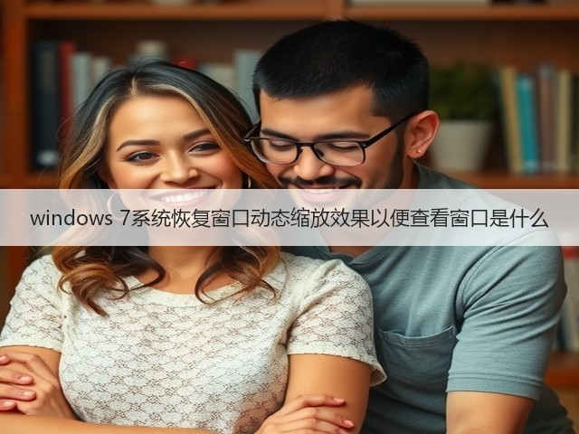 windows 7系统恢复窗口动态缩放效果以便查看窗口是什么(图3)