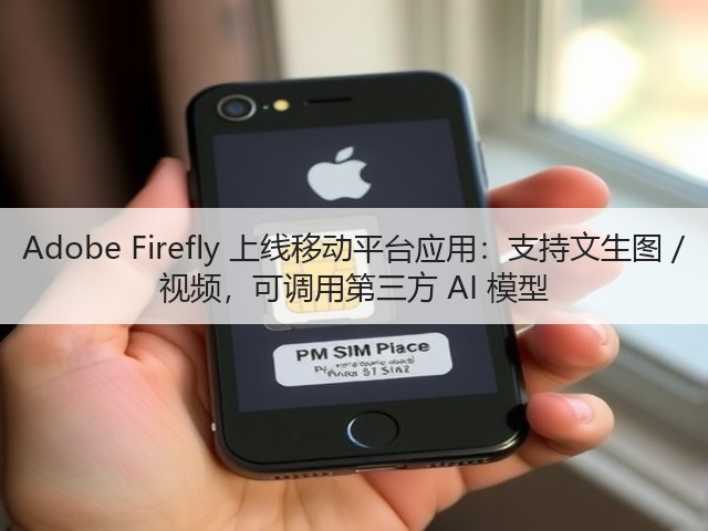 Adobe Firefly 上线移动平台应用：支持文生图 / 视频，可调用第三方 AI 模型(图2)