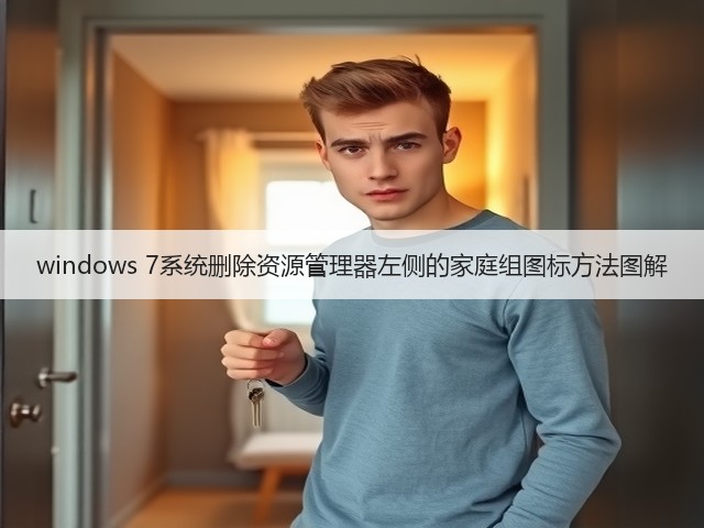 windows 7系统删除资源管理器左侧的家庭组图标方法图解(图2) windows 7系统删除资源管理器左侧的家庭组图标方法图解(图2)