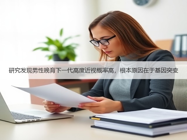 研究发现男性晚育下一代高度近视概率高,根本原因在于基因突变(图1) 研究发现男性晚育下一代高度近视概率高,根本原因在于基因突变(图1)