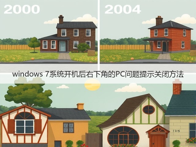 windows 7系统开机后右下角的PC问题提示关闭方法(图2)
