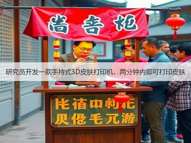 研究员开发一款手持式3D皮肤打印机，两分钟内即可打印皮肤(图3)