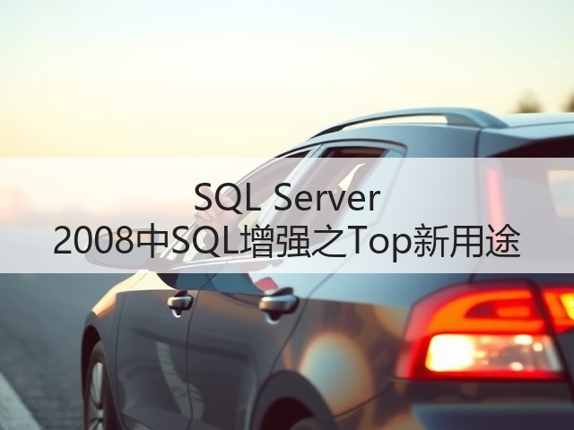 SQL Server 2008中SQL增强之Top新用途(图2) SQL Server 2008中SQL增强之Top新用途(图2)