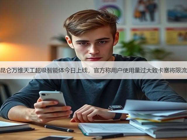 昆仑万维天工超级智能体今日上线,官方称用户使用量过大致卡塞将限流(图1) 昆仑万维天工超级智能体今日上线,官方称用户使用量过大致卡塞将限流(图1)