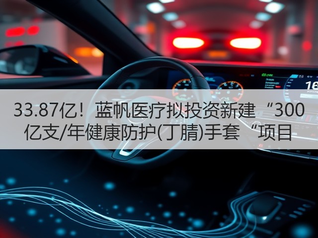 33.87亿!蓝帆医疗拟投资新建“300 亿支/年健康防护(丁腈)手套“项目(图1) 33.87亿!蓝帆医疗拟投资新建“300 亿支/年健康防护(丁腈)手套“项目(图1)
