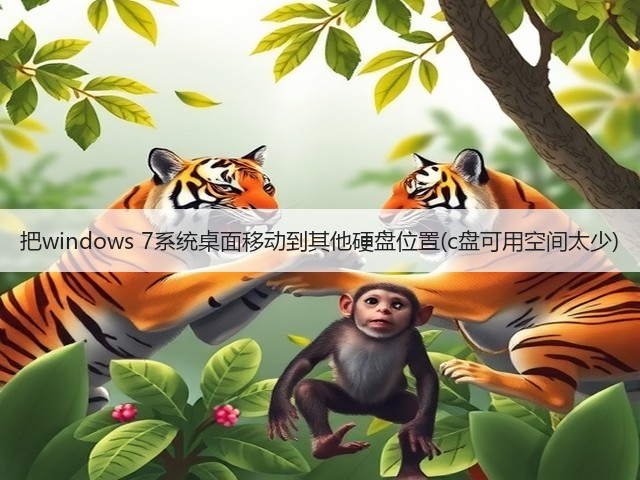 把windows 7系统桌面移动到其他硬盘位置(c盘可用空间太少)(图3)
