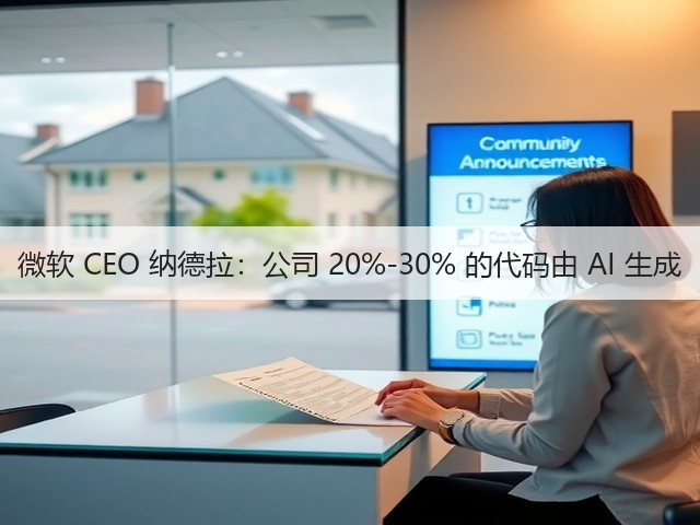 微软 CEO 纳德拉:公司 20%-30% 的代码由 AI 生成(图1) 微软 CEO 纳德拉:公司 20%-30% 的代码由 AI 生成(图1)