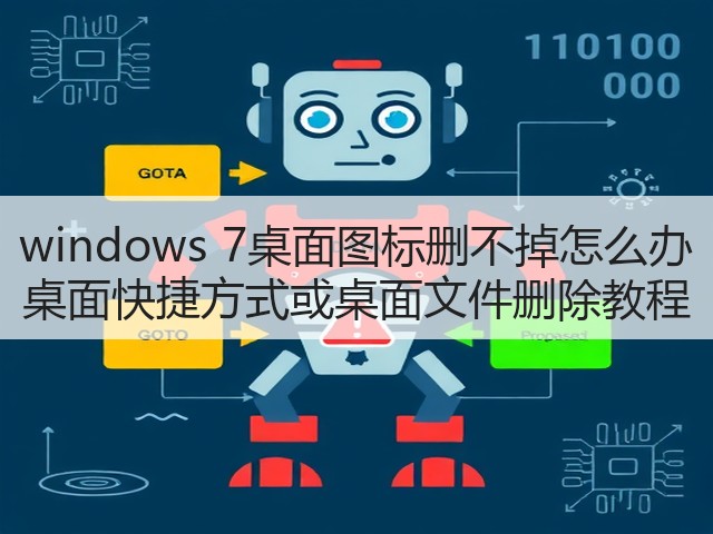 windows 7桌面图标删不掉怎么办 桌面快捷方式或桌面文件删除教程(图2) windows 7桌面图标删不掉怎么办 桌面快捷方式或桌面文件删除教程(图2)