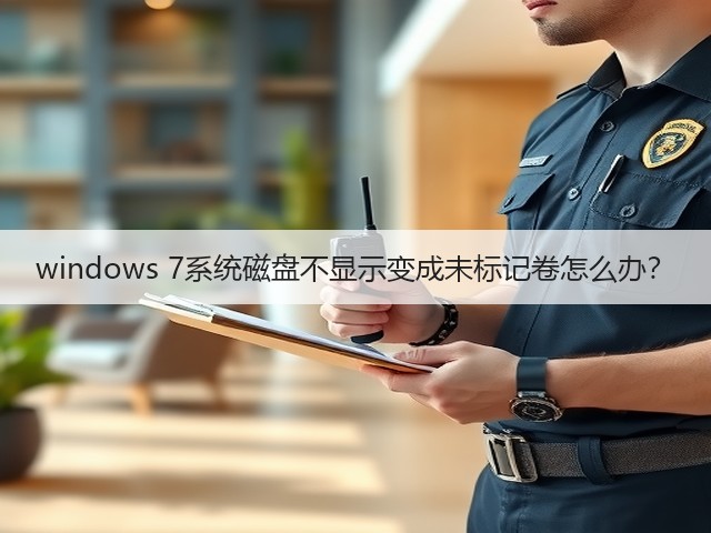 windows 7系统磁盘不显示变成未标记卷怎么办？(图2)