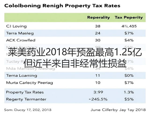 莱美药业2018年预盈最高1.25亿 但近半来自非经常性损益(图1) 莱美药业2018年预盈最高1.25亿 但近半来自非经常性损益(图1)