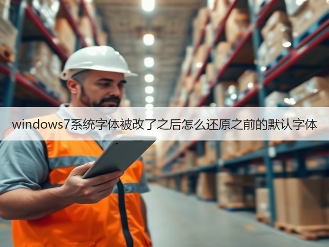 windows7系统字体被改了之后怎么还原之前的默认字体(图1)