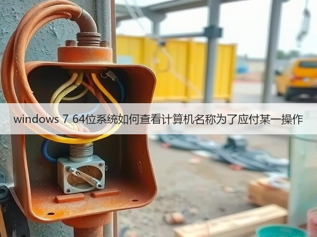 windows 7 64位系统如何查看计算机名称为了应付某一操作(图2)