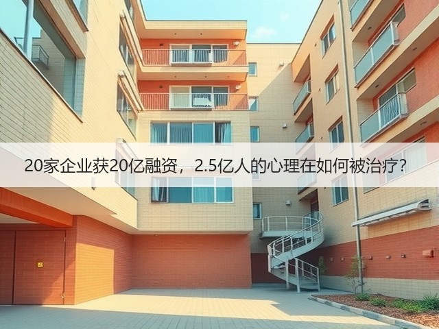 20家企业获20亿融资,2.5亿人的心理在如何被治疗?(图3) 20家企业获20亿融资,2.5亿人的心理在如何被治疗?(图3)