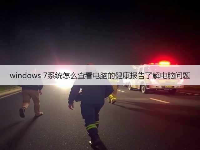 windows 7系统怎么查看电脑的健康报告了解电脑问题(图1)