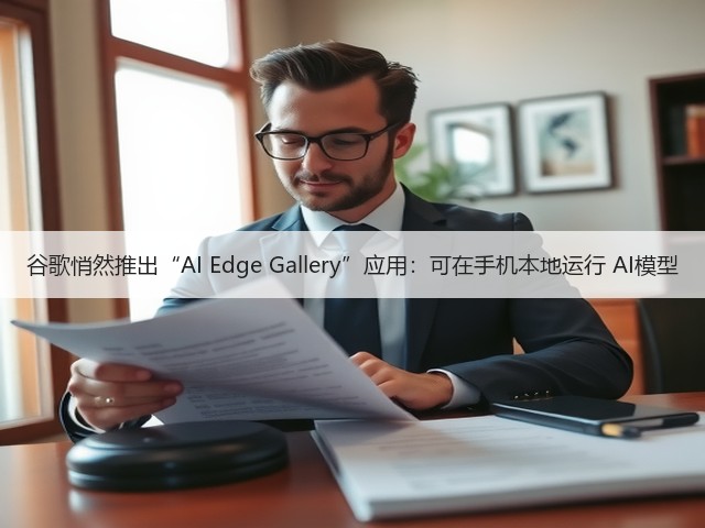 谷歌悄然推出“AI Edge Gallery”应用：可在手机本地运行 AI模型(图1)