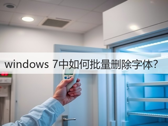 windows 7中如何批量删除字体？(图3)
