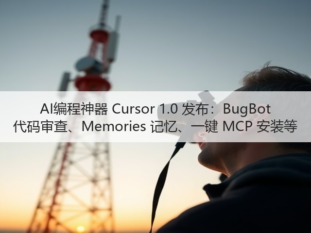 AI编程神器 Cursor 1.0 发布:BugBot 代码审查、Memories 记忆、一键 MCP 安装等(图3) AI编程神器 Cursor 1.0 发布:BugBot 代码审查、Memories 记忆、一键 MCP 安装等(图3)
