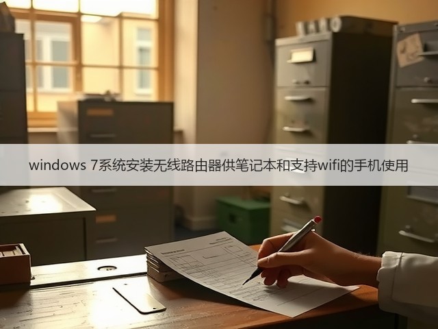 windows 7系统安装无线路由器供笔记本和支持wifi的手机使用(图1) windows 7系统安装无线路由器供笔记本和支持wifi的手机使用(图1)