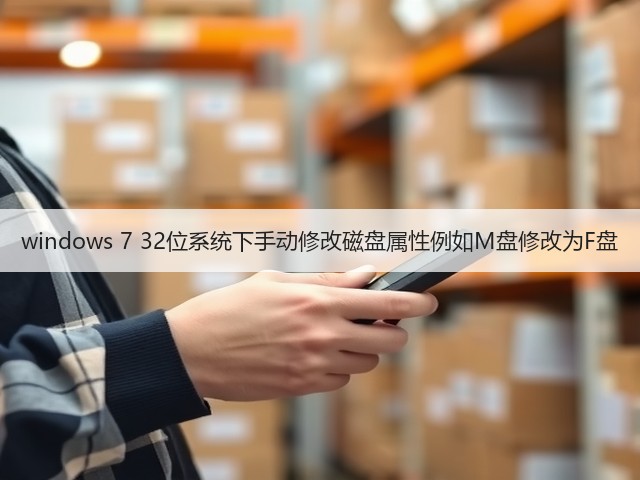 windows 7 32位系统下手动修改磁盘属性例如M盘修改为F盘(图1) windows 7 32位系统下手动修改磁盘属性例如M盘修改为F盘(图1)