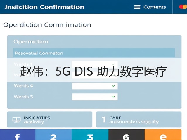 赵伟：5G DIS 助力数字医疗(图1)