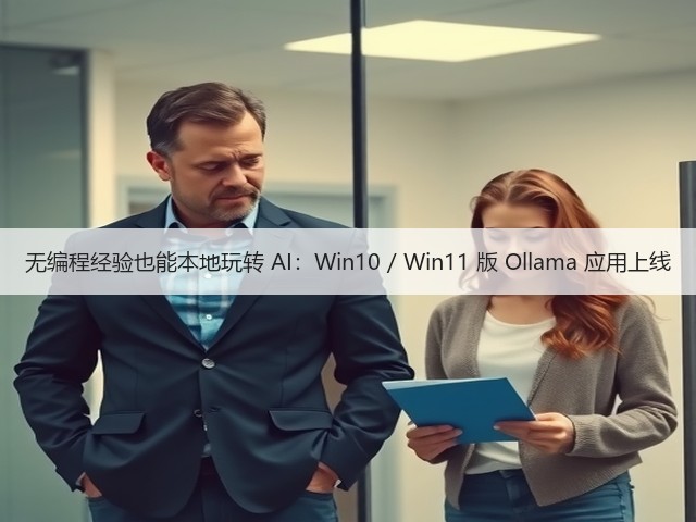 无编程经验也能本地玩转 AI:Win10 / Win11 版 Ollama 应用上线(图1) 无编程经验也能本地玩转 AI:Win10 / Win11 版 Ollama 应用上线(图1)