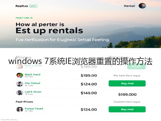 windows 7系统IE浏览器重置的操作方法(图2)