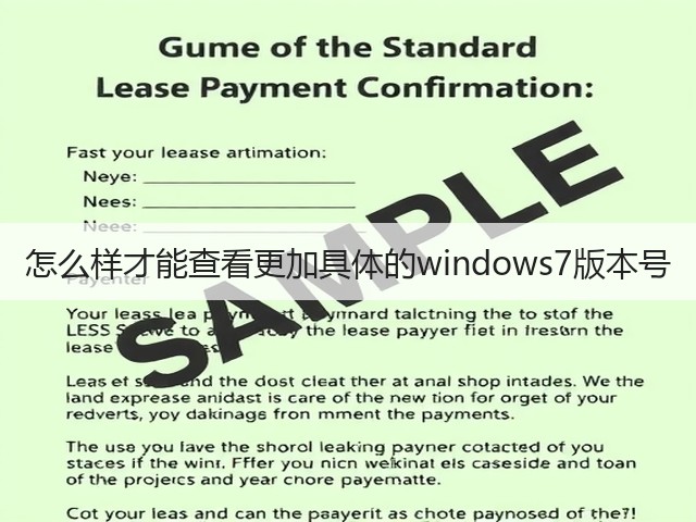 怎么样才能查看更加具体的windows7版本号(图1)