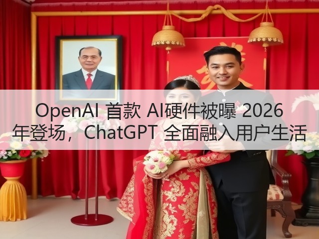 OpenAI 首款 AI硬件被曝 2026 年登场,ChatGPT 全面融入用户生活(图1) OpenAI 首款 AI硬件被曝 2026 年登场,ChatGPT 全面融入用户生活(图1)