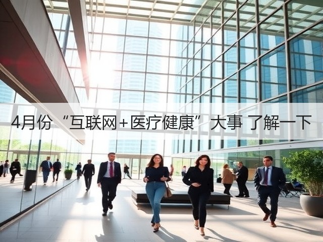 4月份“互联网+医疗健康”大事 了解一下(图1) 4月份“互联网+医疗健康”大事 了解一下(图1)