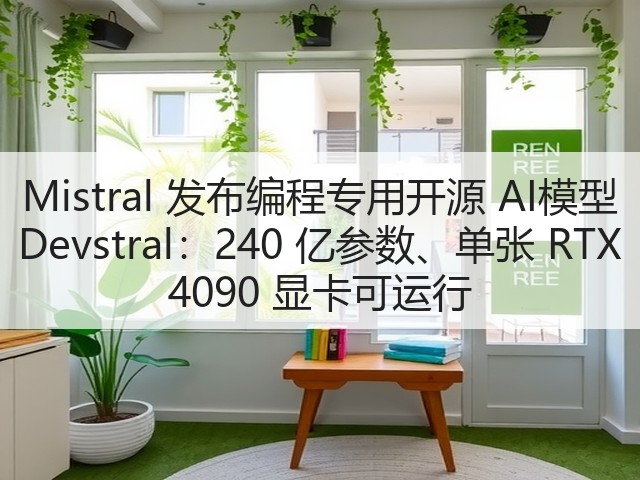 Mistral 发布编程专用开源 AI模型 Devstral：240 亿参数、单张 RTX 4090 显卡可运行(图2)